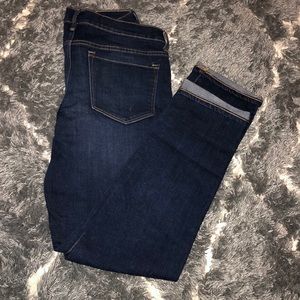 Dark wash straight leg jeans